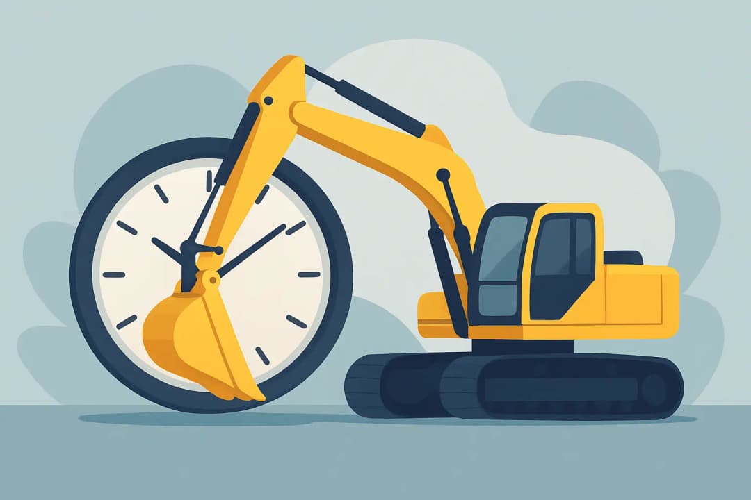 Les heures machine sur une excavatrice expliquées